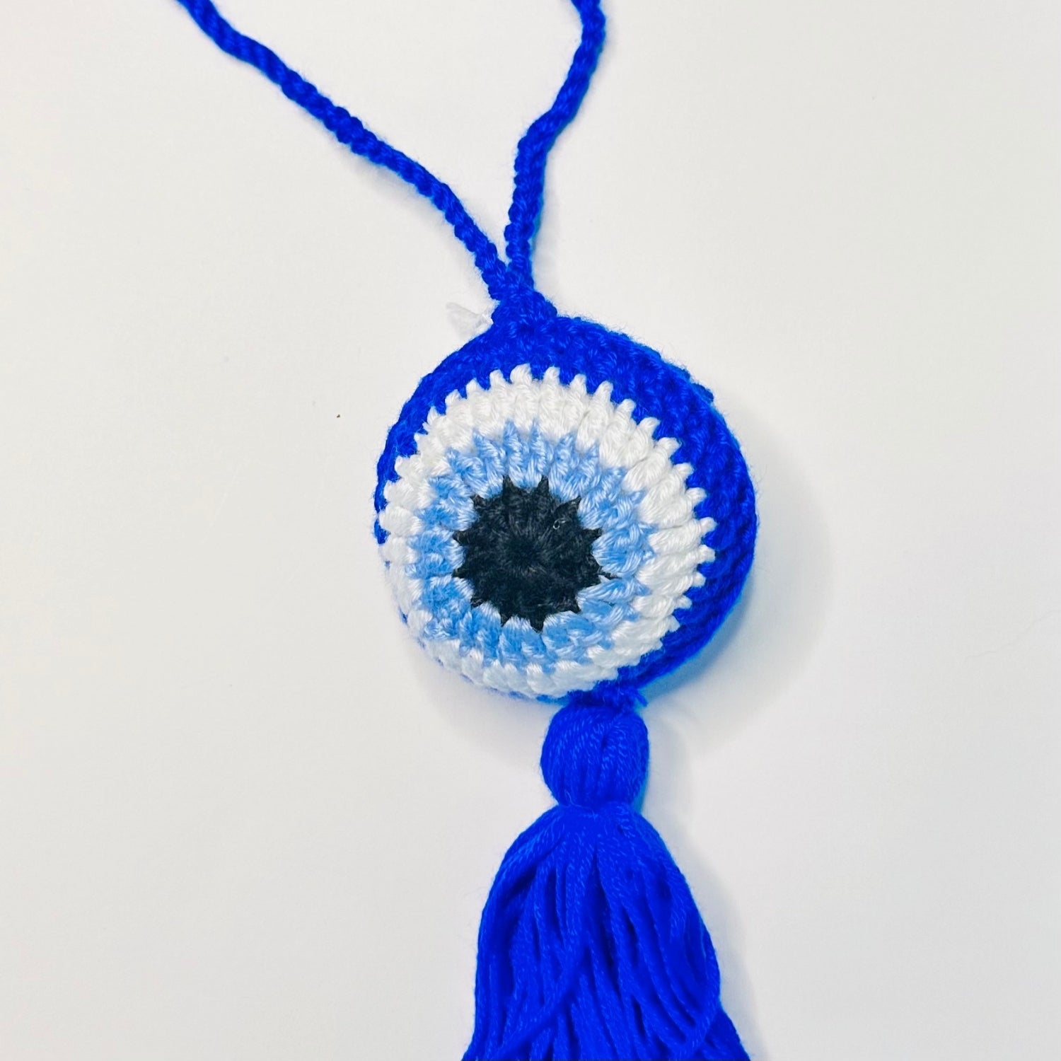 Blue White Evil Eye Car Ornament