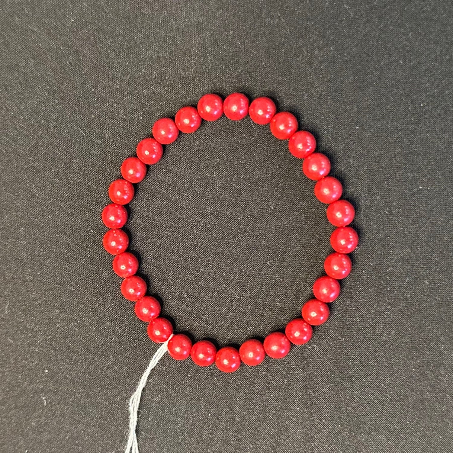 Natural Oar Cinnabar Red Beads Bracelet