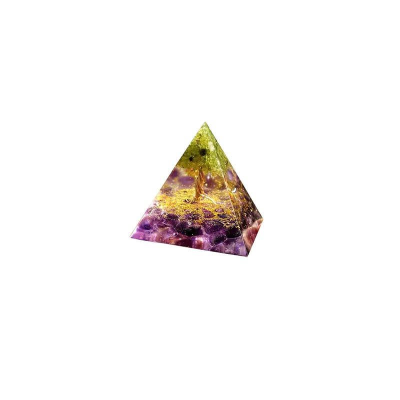 Amethyst Crystal Sphere Orgonite Pyramid