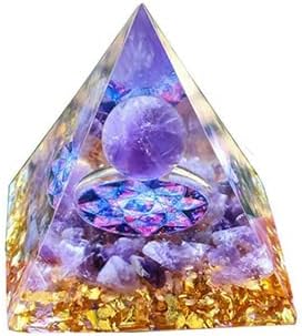 Amethyst Crystal Sphere Orgonite Pyramid