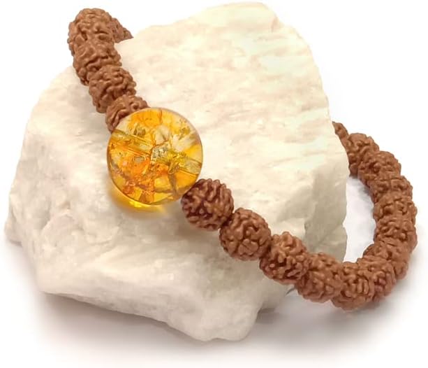 Panchmukhi Rudraksha Bracelet with Citrine