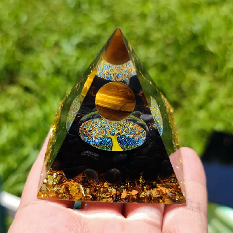 Amethyst Crystal Sphere Orgonite Pyramid