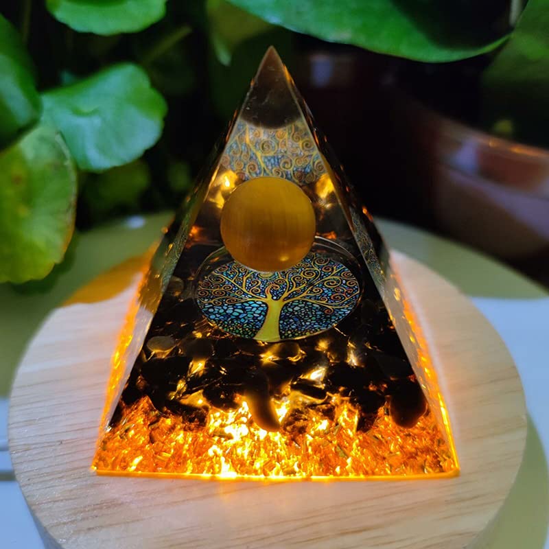 Amethyst Crystal Sphere Orgonite Pyramid