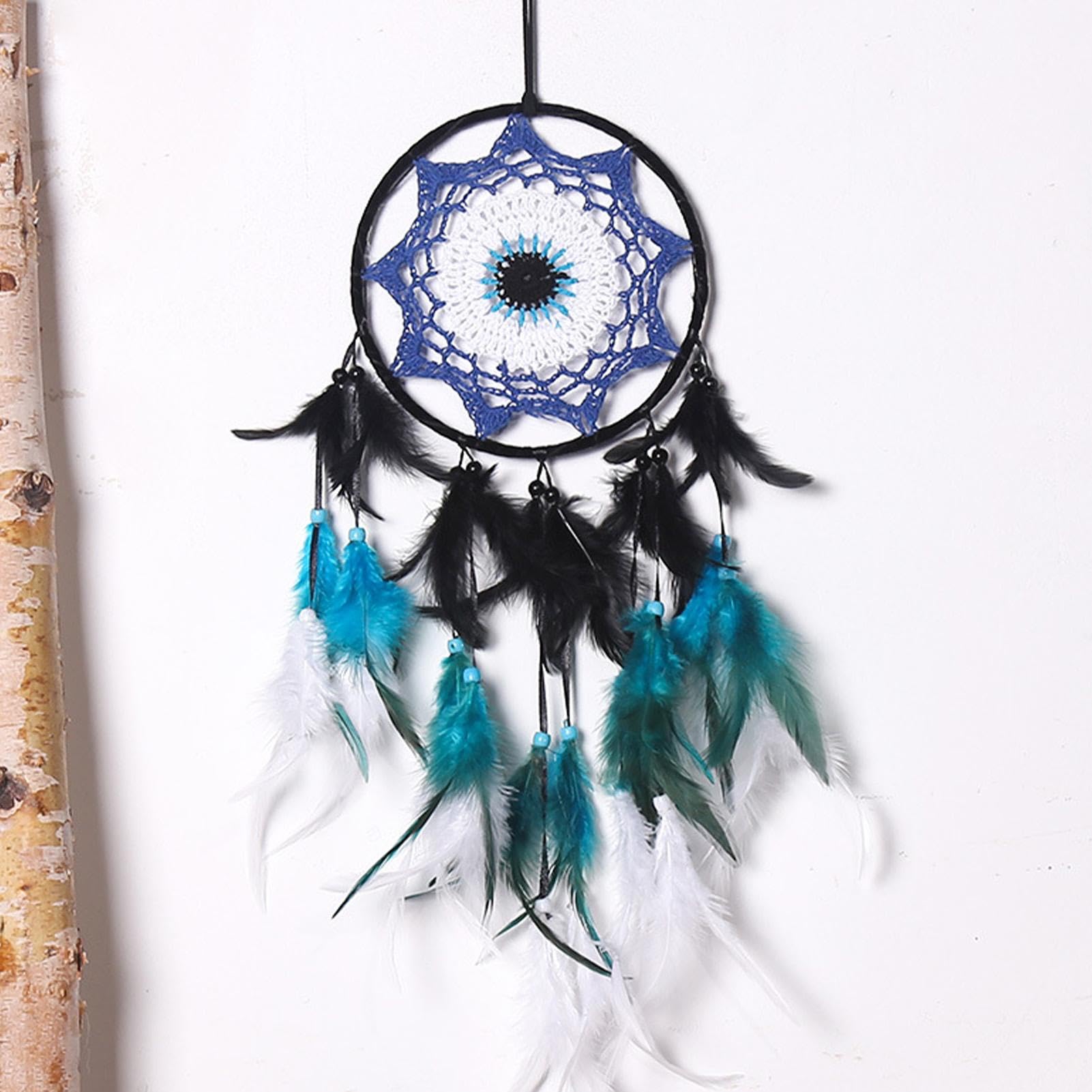 Blue & Black Feather Dream Catcher