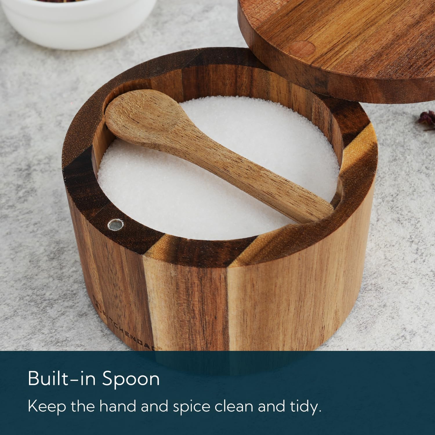 Acacia Wood Salt Cellar Bowl