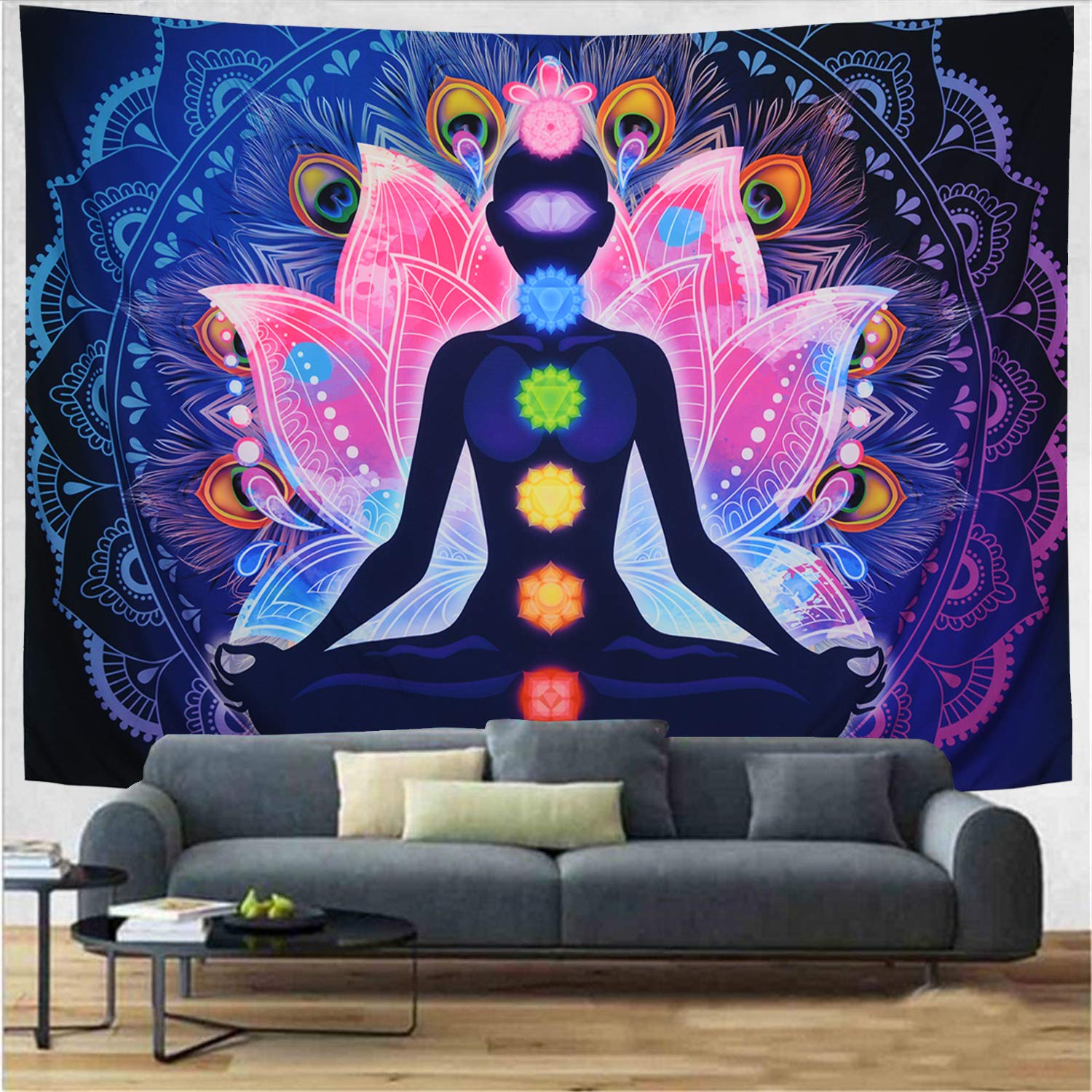 7 Chakra Tapestry Yoga Meditation Wall Tapestry(H59.1