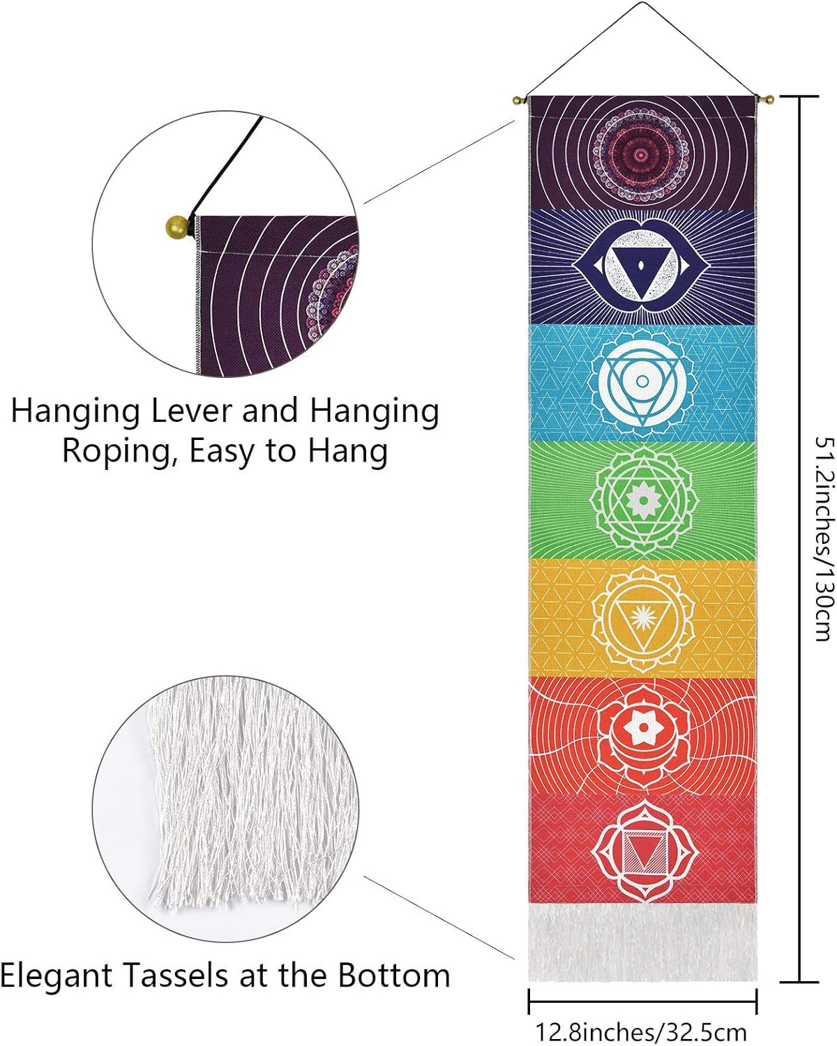 Chakra Wall Hanging 130 x 32.5 cm